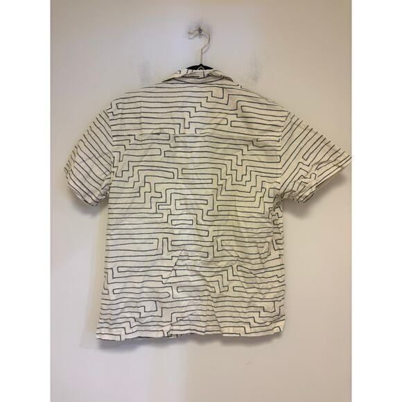 Zara Button Down Geometric Top NWT - Picture 3 of 4